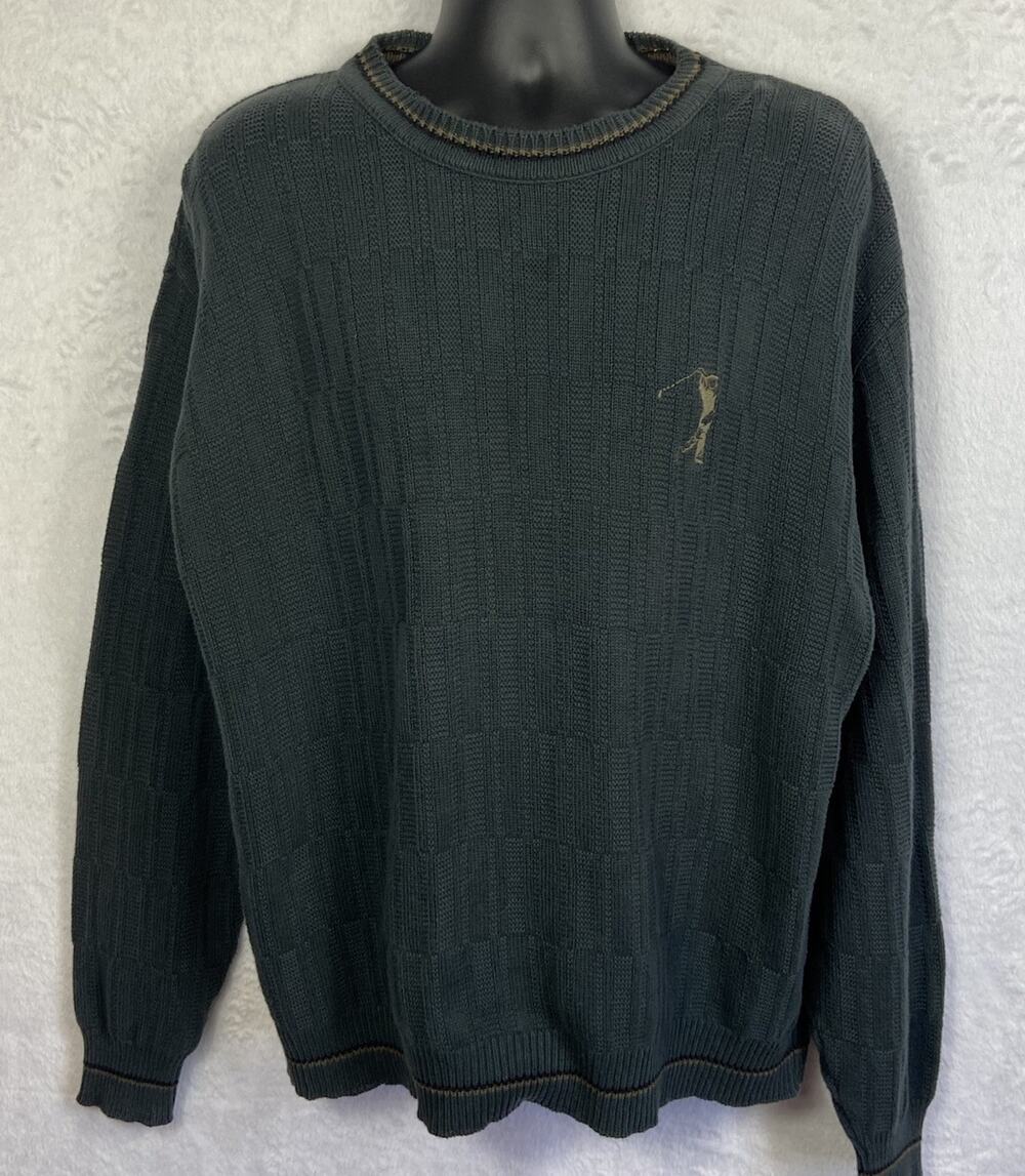 Winona Knits 100% Cotton Grandpa Golf Vintage Sweater Men’s XL Made In USA